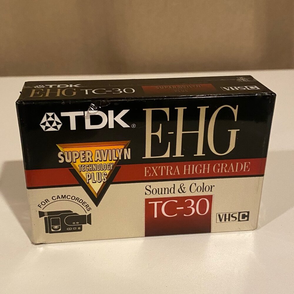 TDK EHG TC-30‎ VHS Cassette Tape Super Avilyn Extra High Grade New Sealed